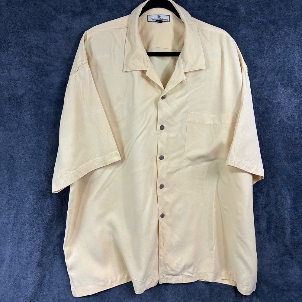 Tommy Bahama Yellow Silk Shirt